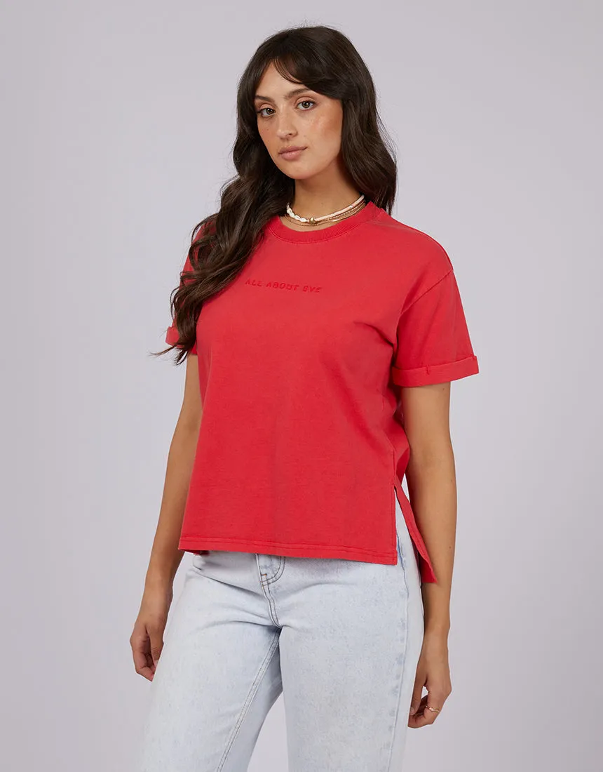 Aae Washed Tee Red