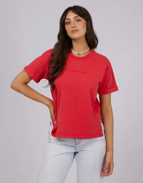 Aae Washed Tee Red