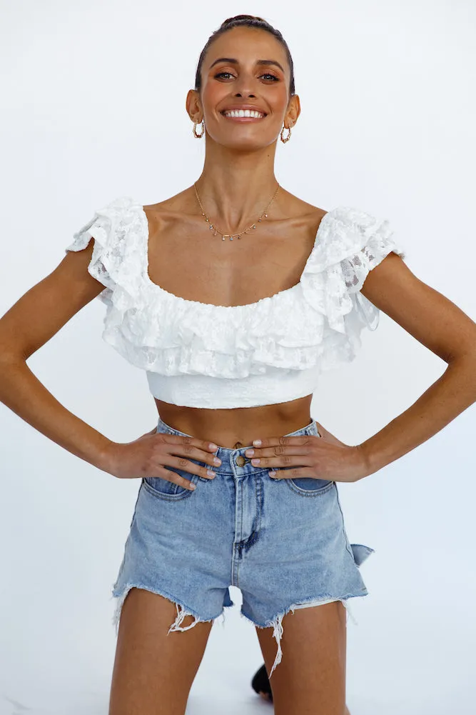 Amiens Crop Top White