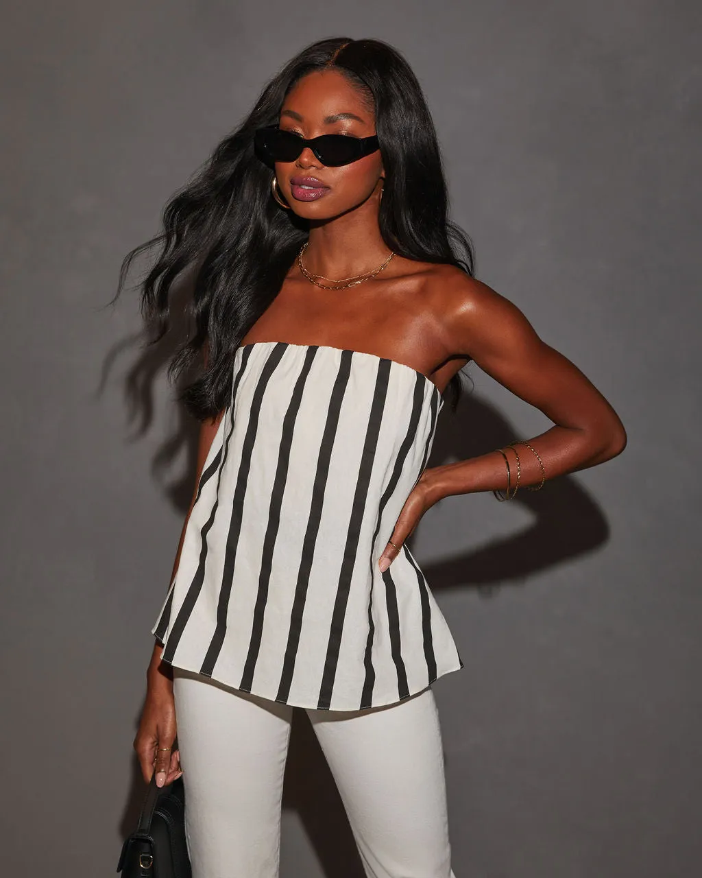 Anais Sleeveless Relaxed Striped Top