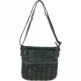 Ashwood D-93 Vintage Woven Leather Crossbody Bag