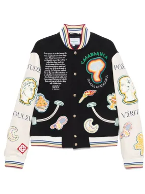 CHENILLE EMBROIDERED PATCHWORK BOMBER JA