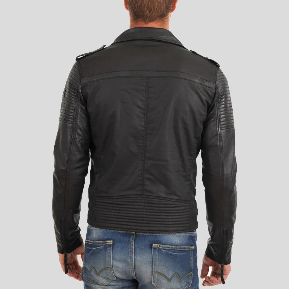 Christopher Black Motorcycle Leather Jacket