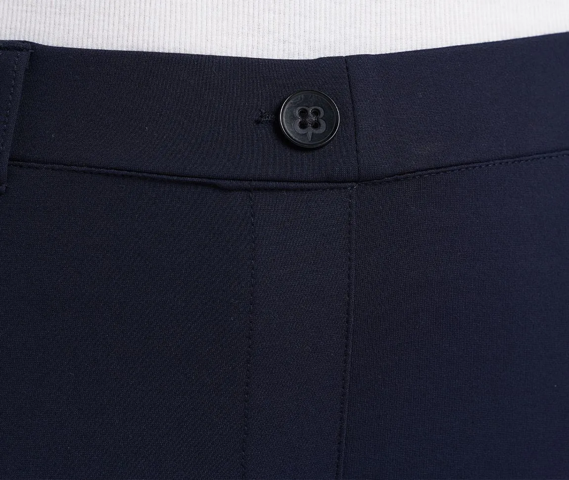 Crop Two-Pocket Dress Pant Yoga Pants (Navy)