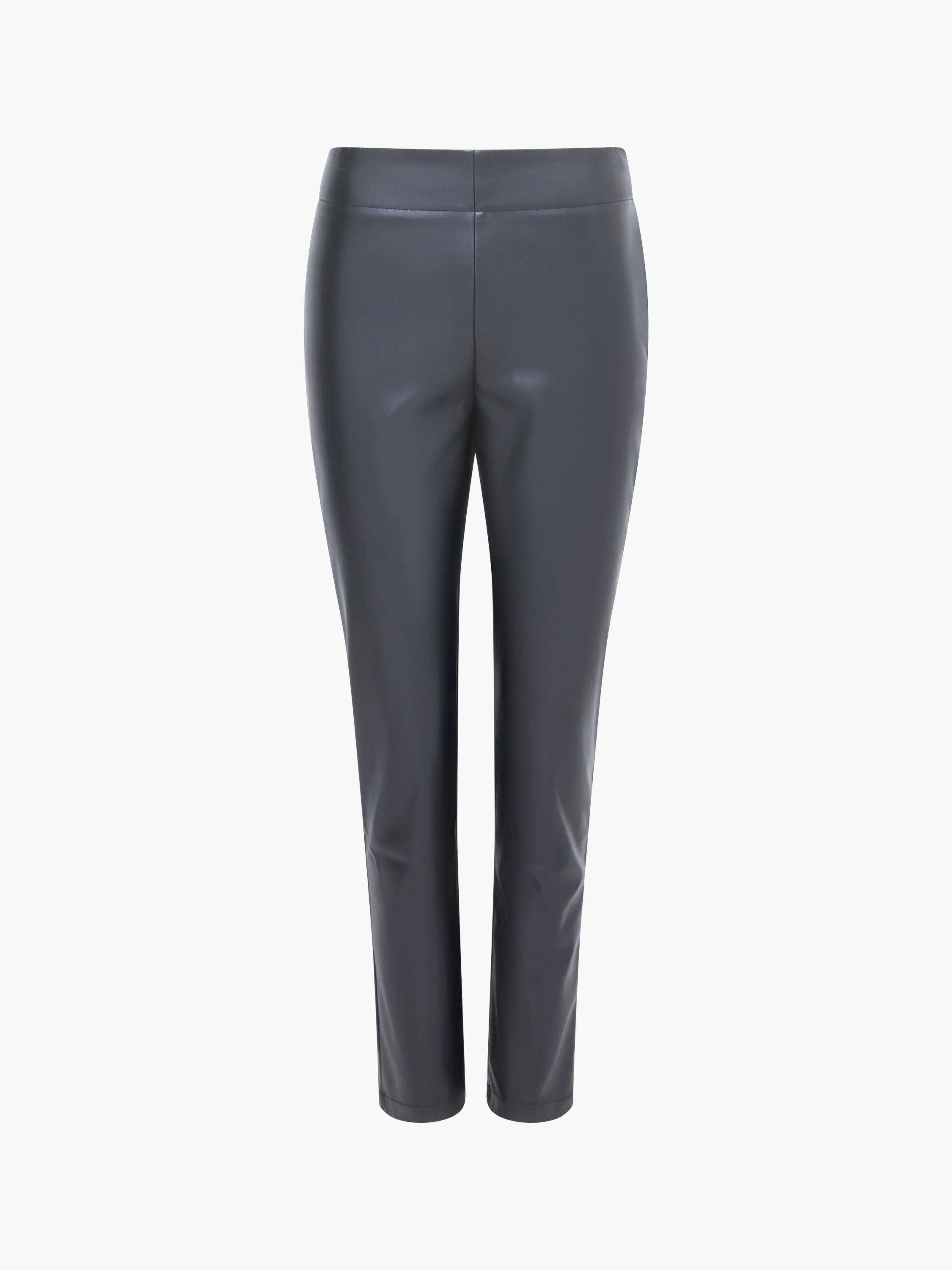 Faux Leather Side Zip Skinny Trousers