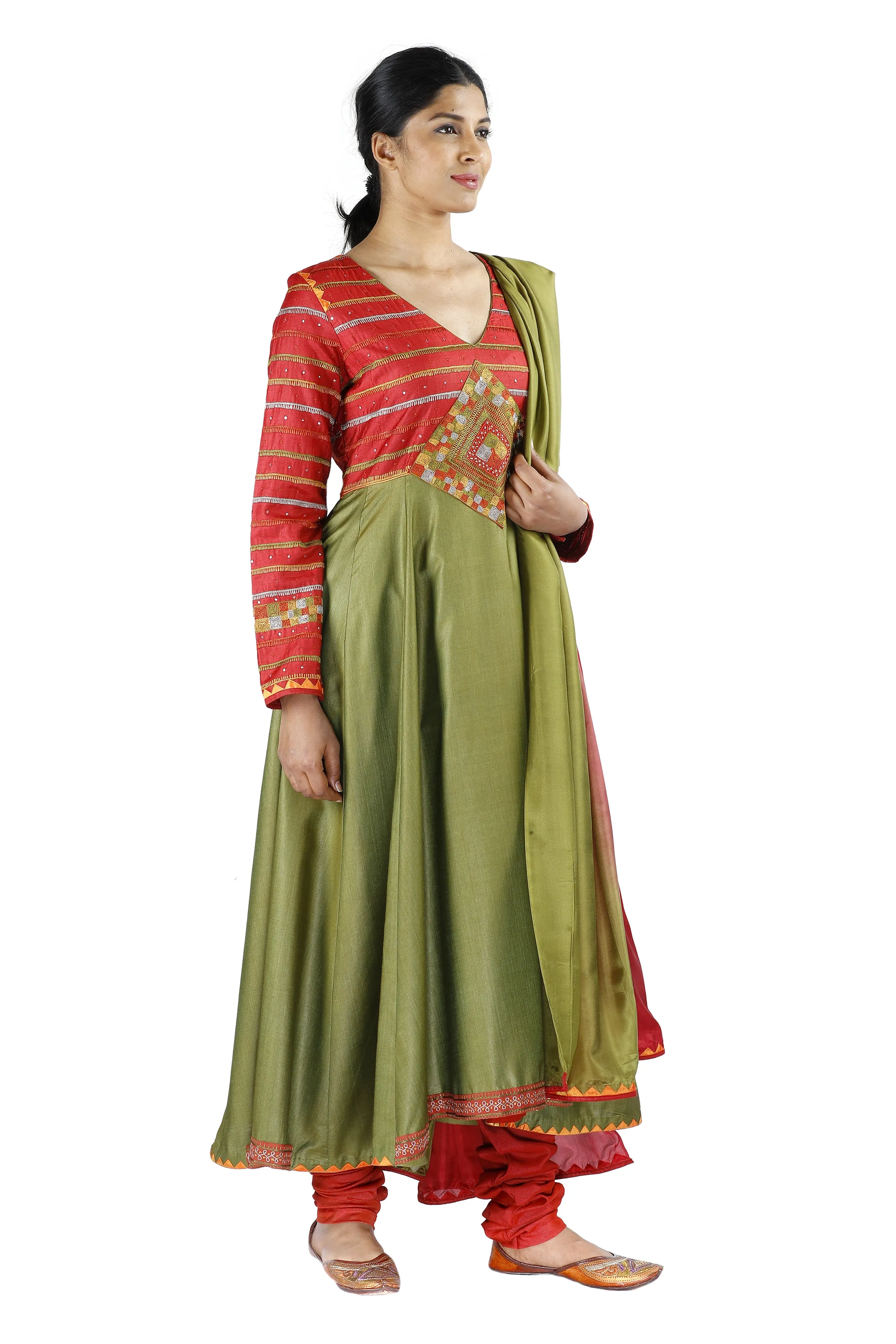 Green Silk Salwar