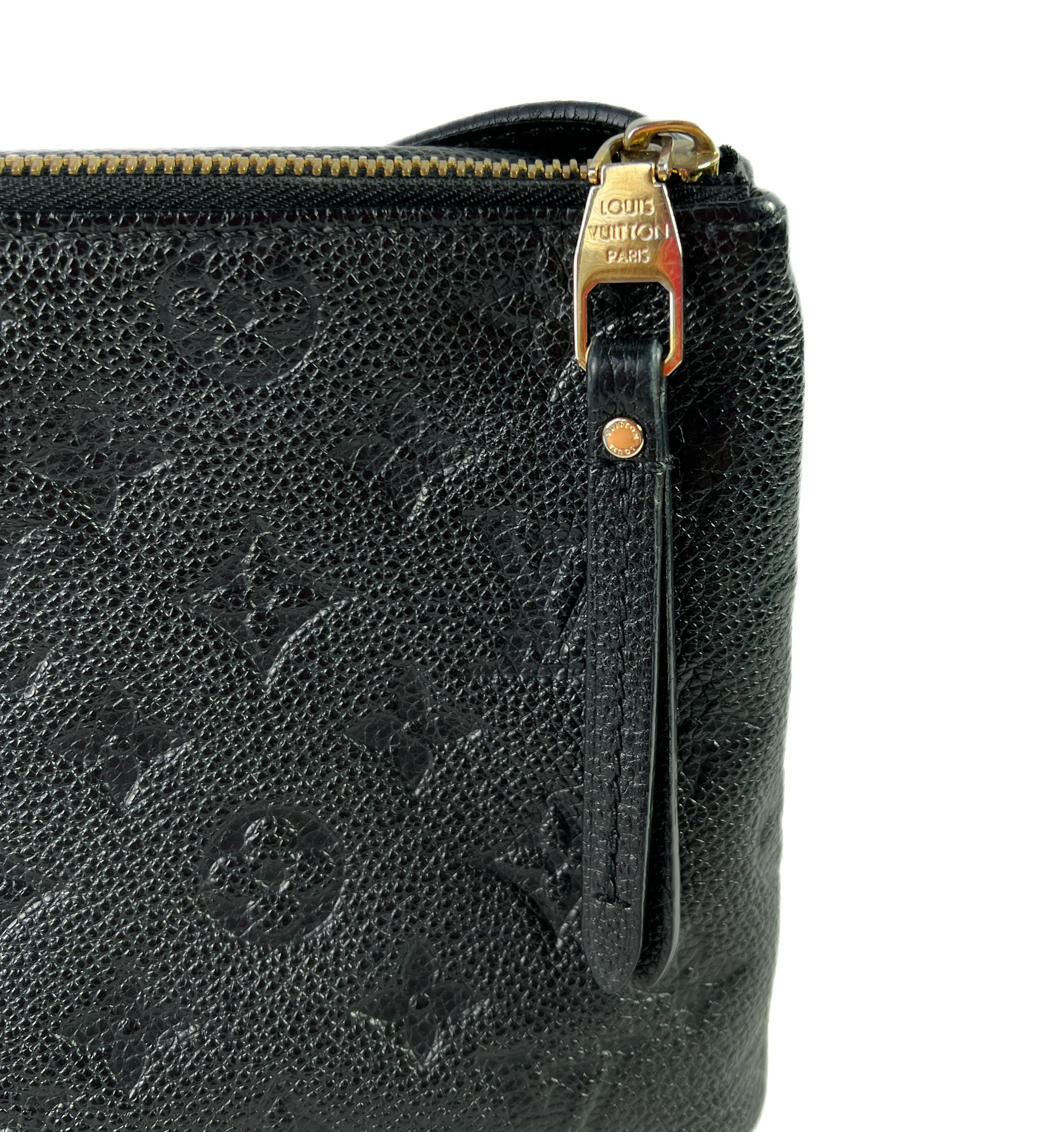 Louis Vuitton black Empreinte leather twice crossbody