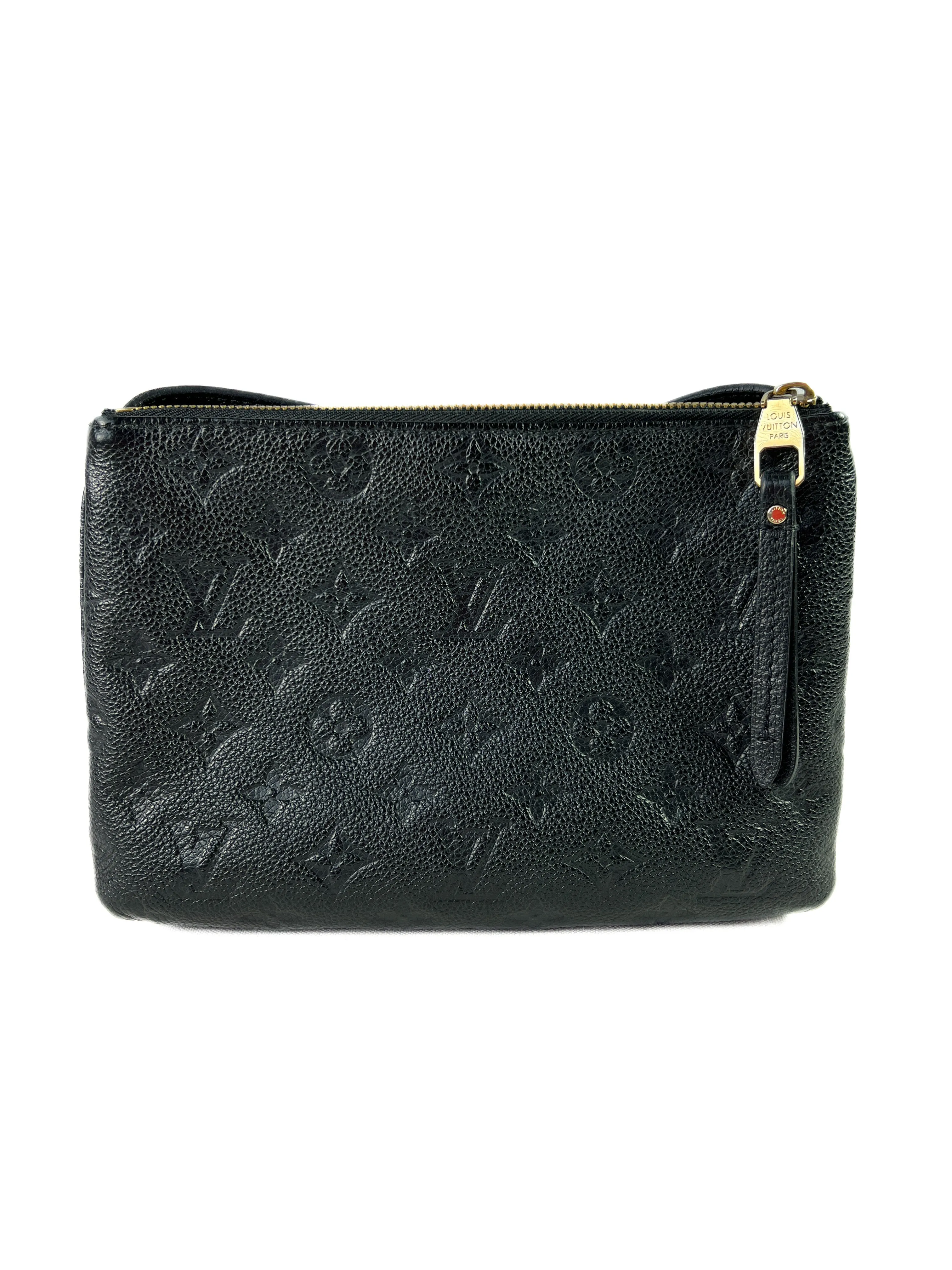 Louis Vuitton black Empreinte leather twice crossbody