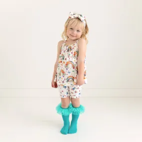 Lucky Rainbow Tank Ruffled Short Set