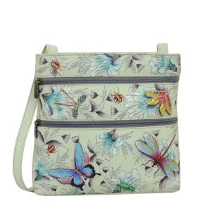 Medium Crossbody With Double Zip Pockets - 447