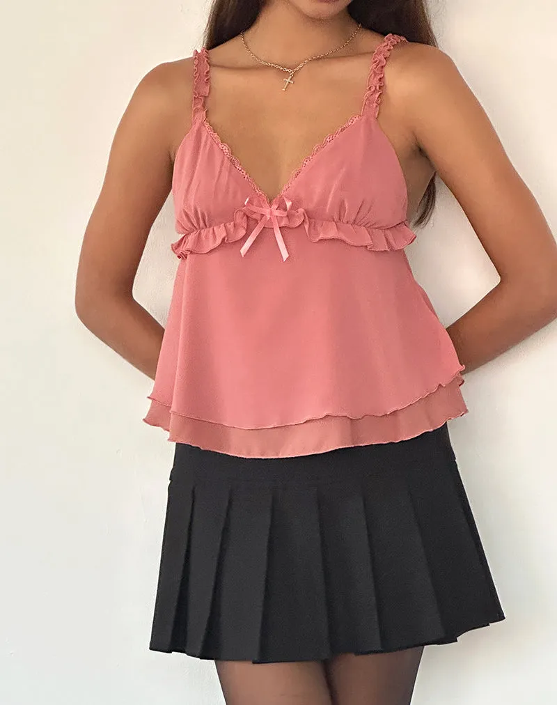 Melinda Frill Cami Top in Chiffon Blush