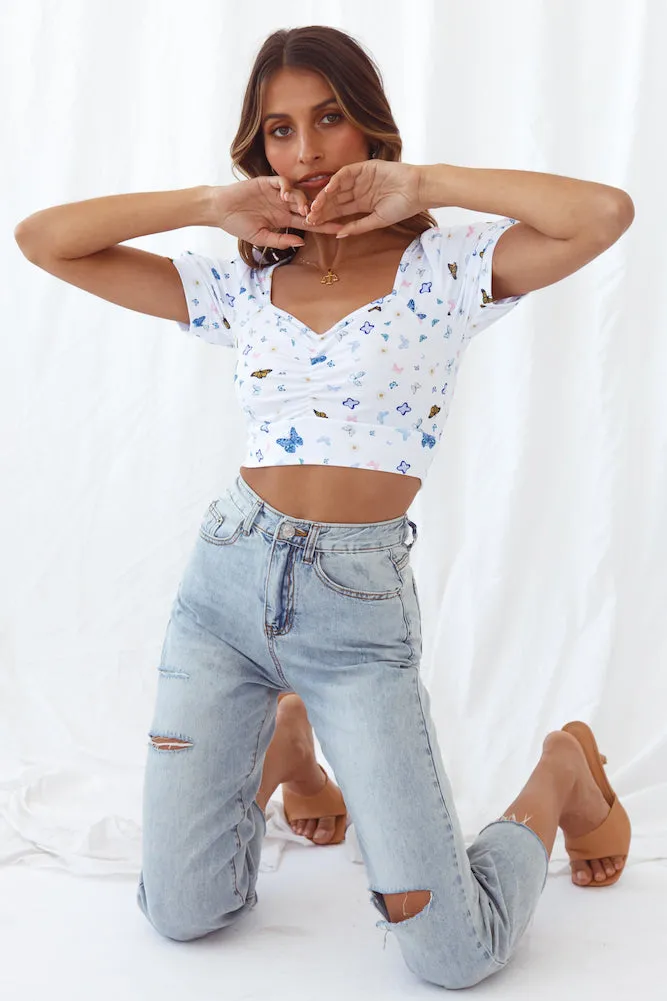 Monarch Moment Crop Tee