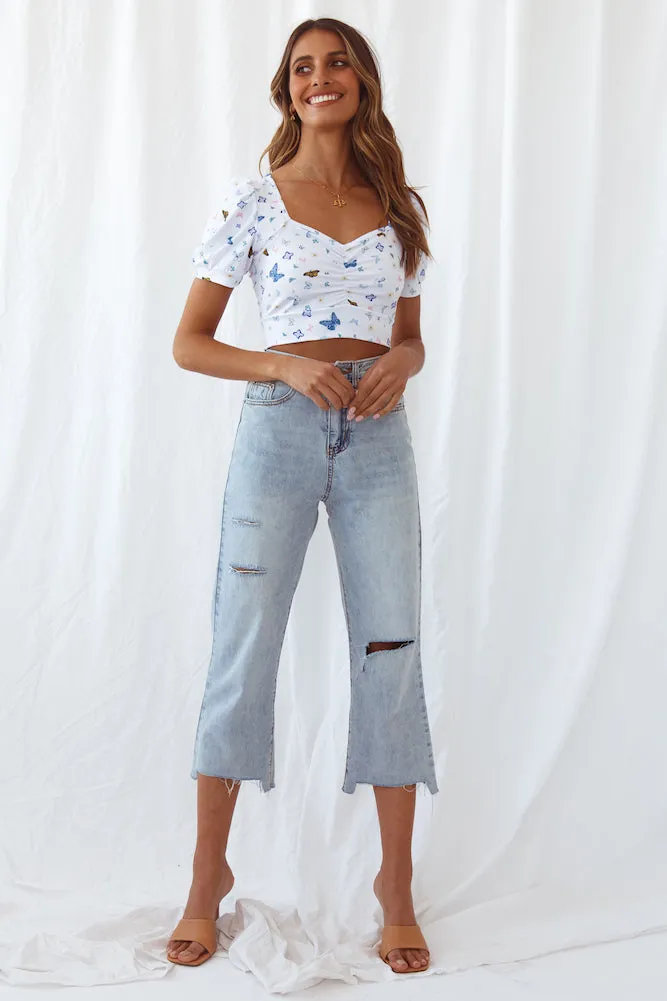 Monarch Moment Crop Tee