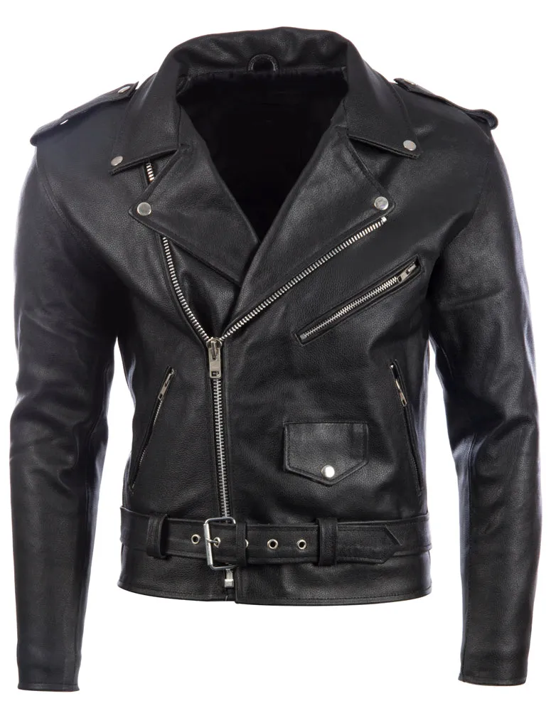 N2KG Men's Biker Jacket - Black