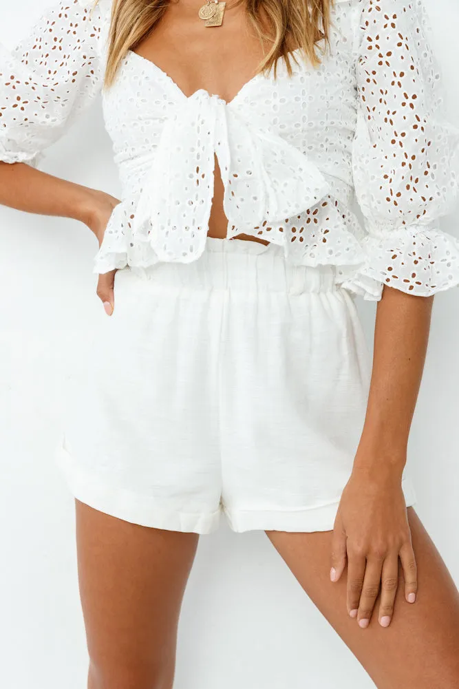 One By One Shorts White