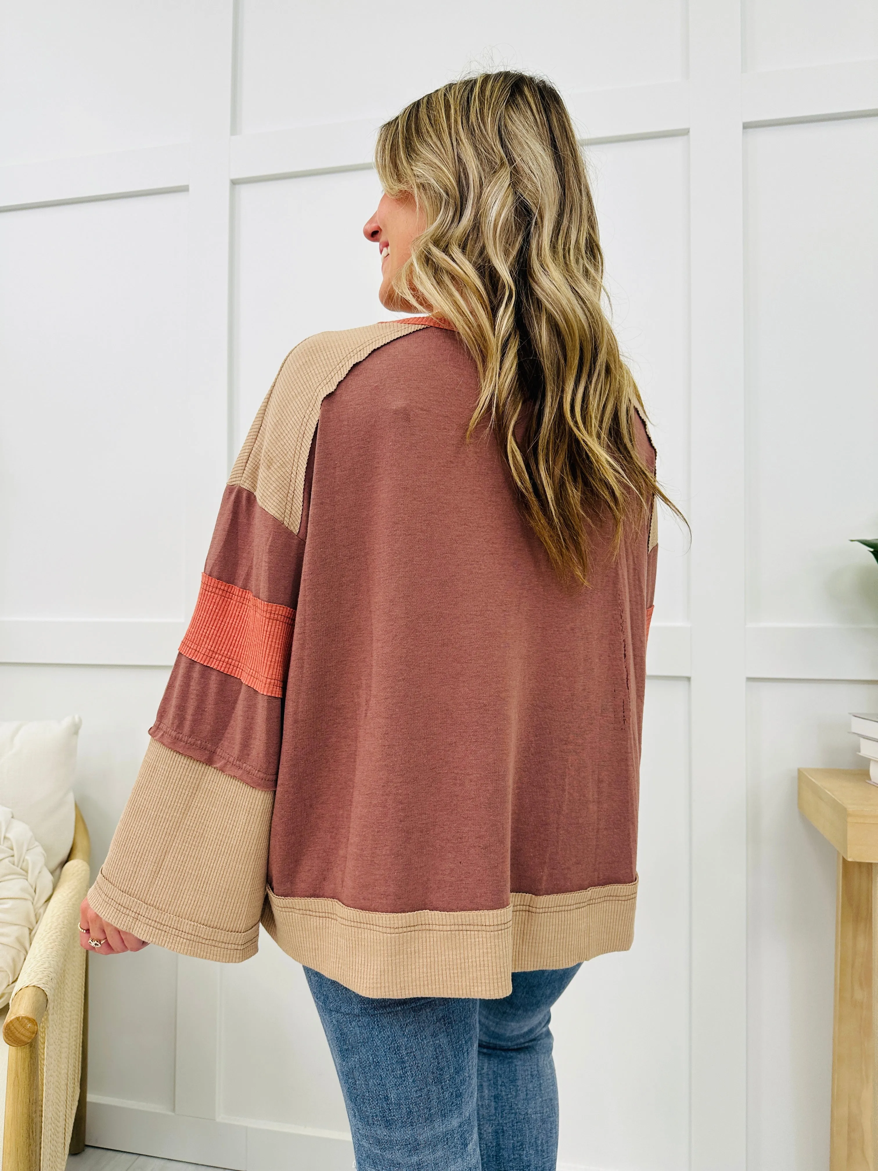 REG/CURVY Low-Key Style Top In Red Bean