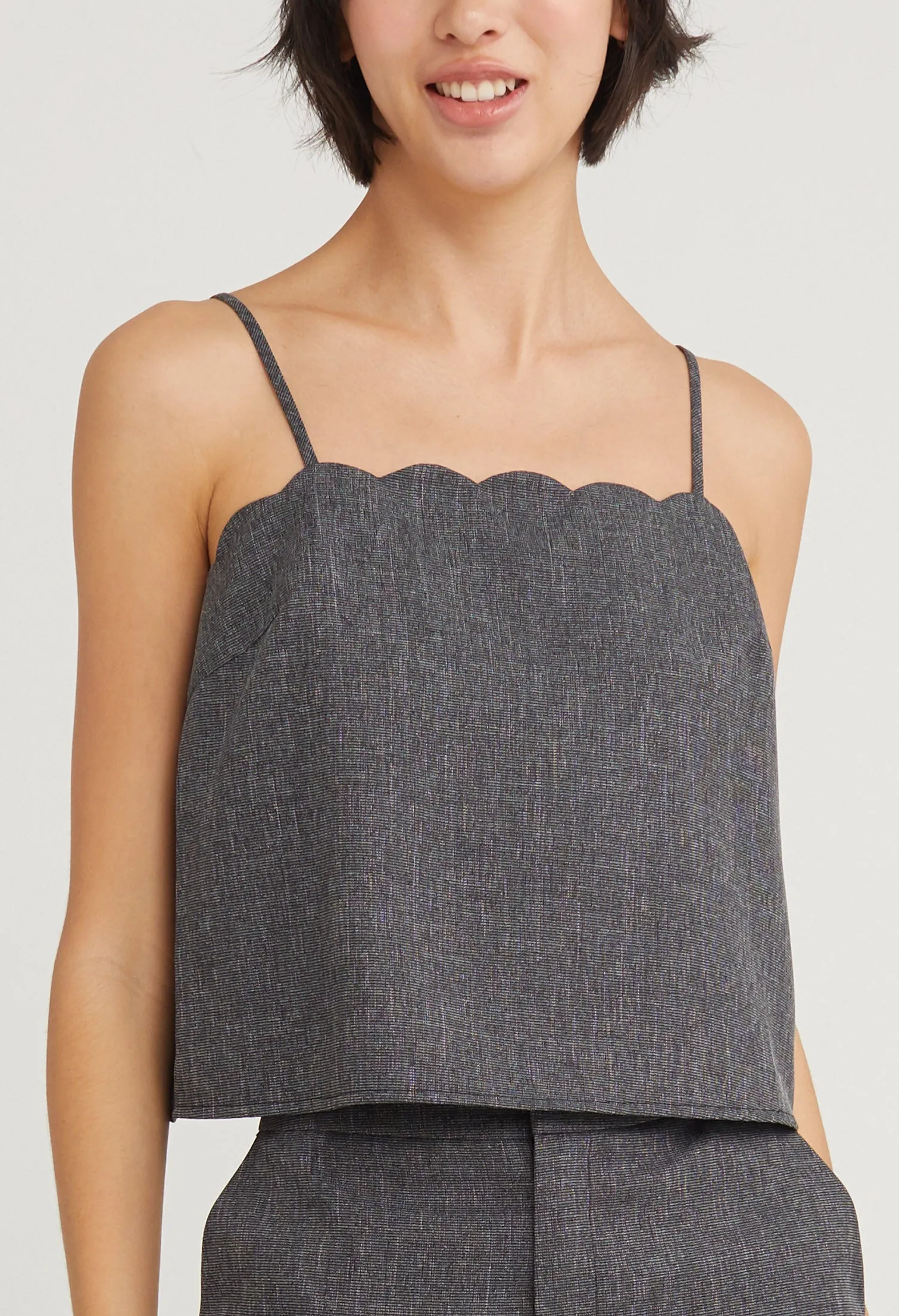 Scalloped Hem Tank Top