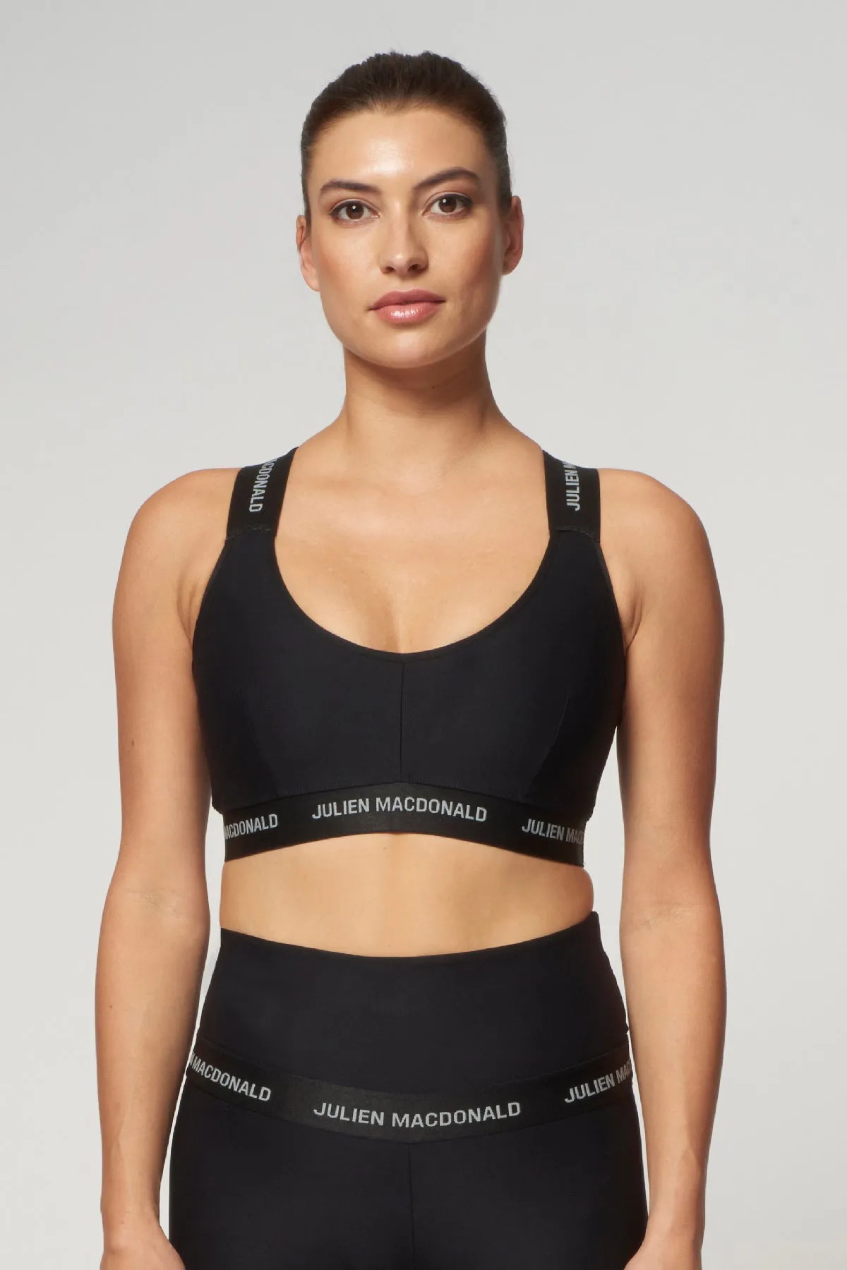 St Tropez Cross Back Bra Black   St Tropez Leggings Black