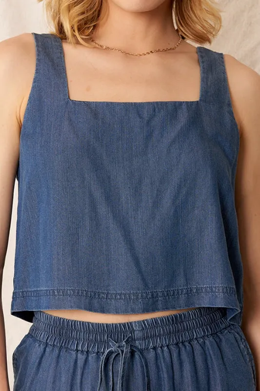 stacia crop - denim