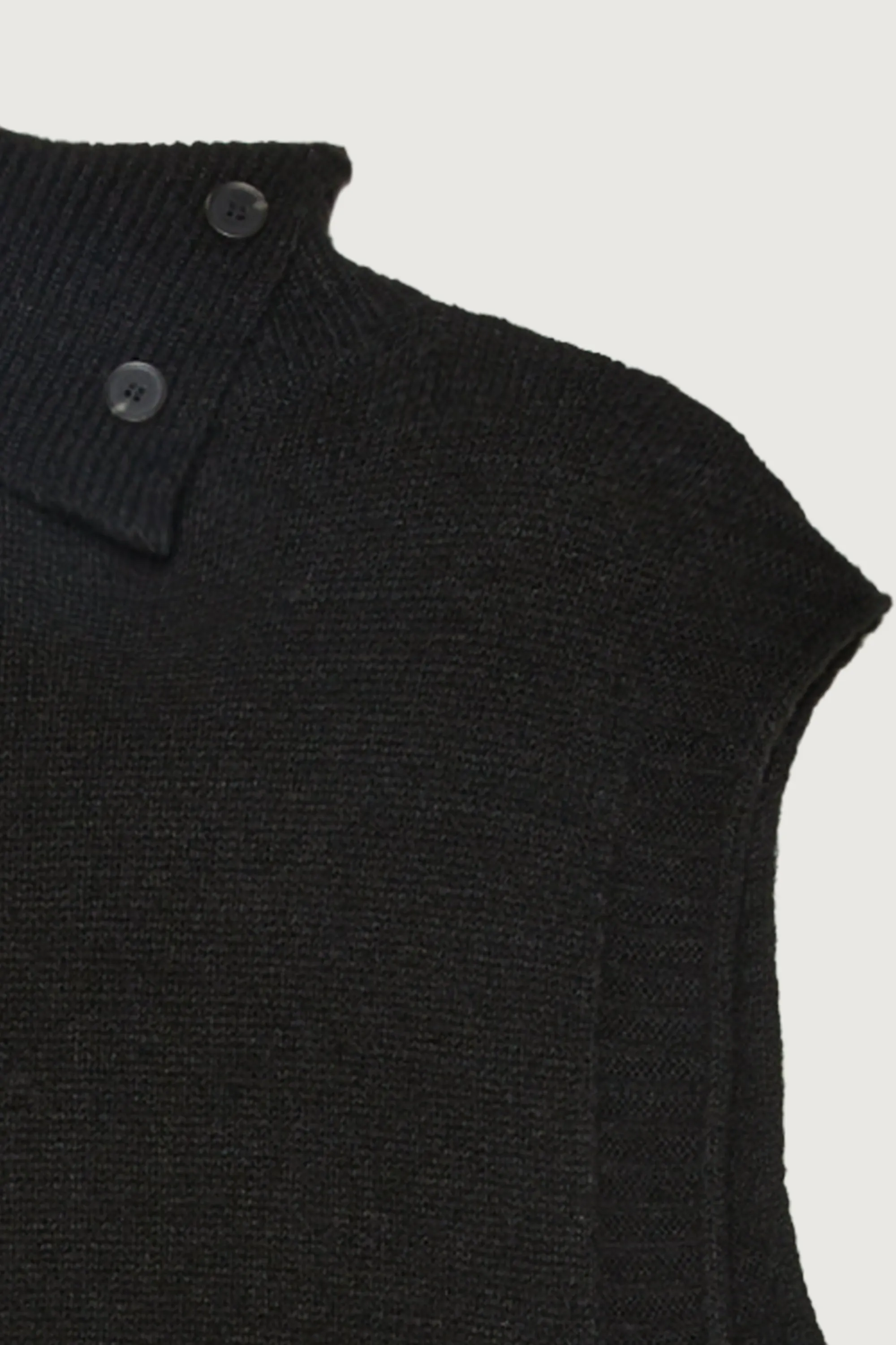 TURTLENECK VEST WITH SIDE BUTTONS