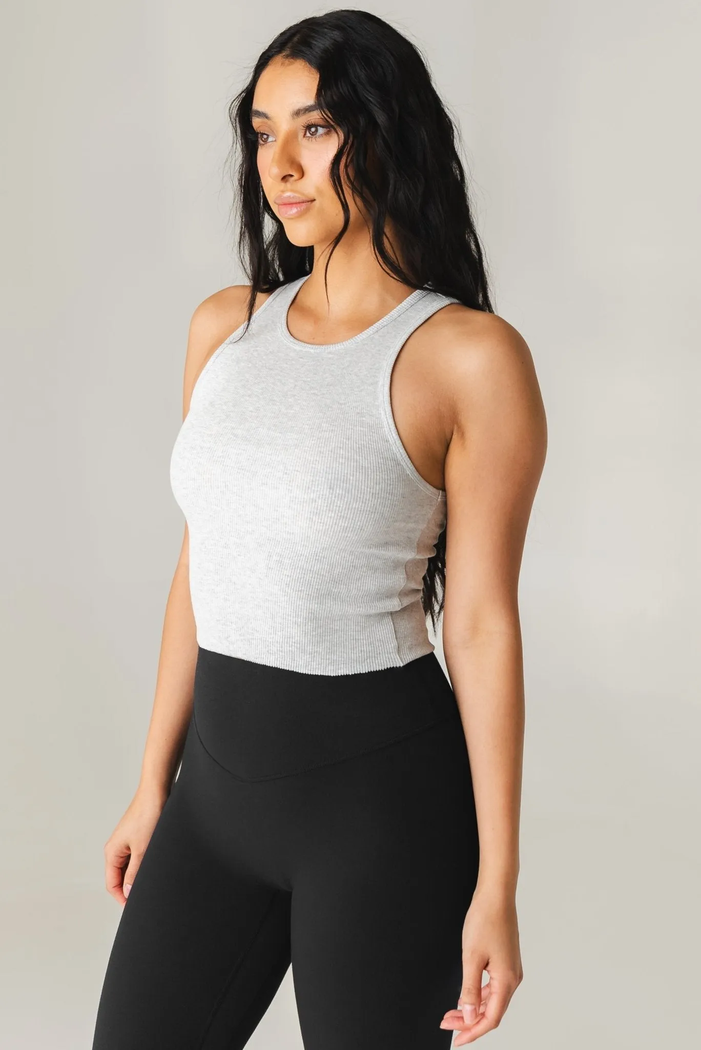 Vitality Basis Rib Full Tank - Heather Grey