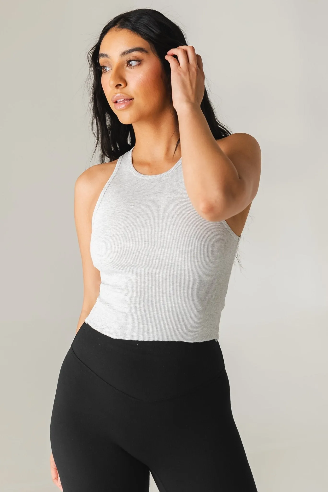 Vitality Basis Rib Full Tank - Heather Grey