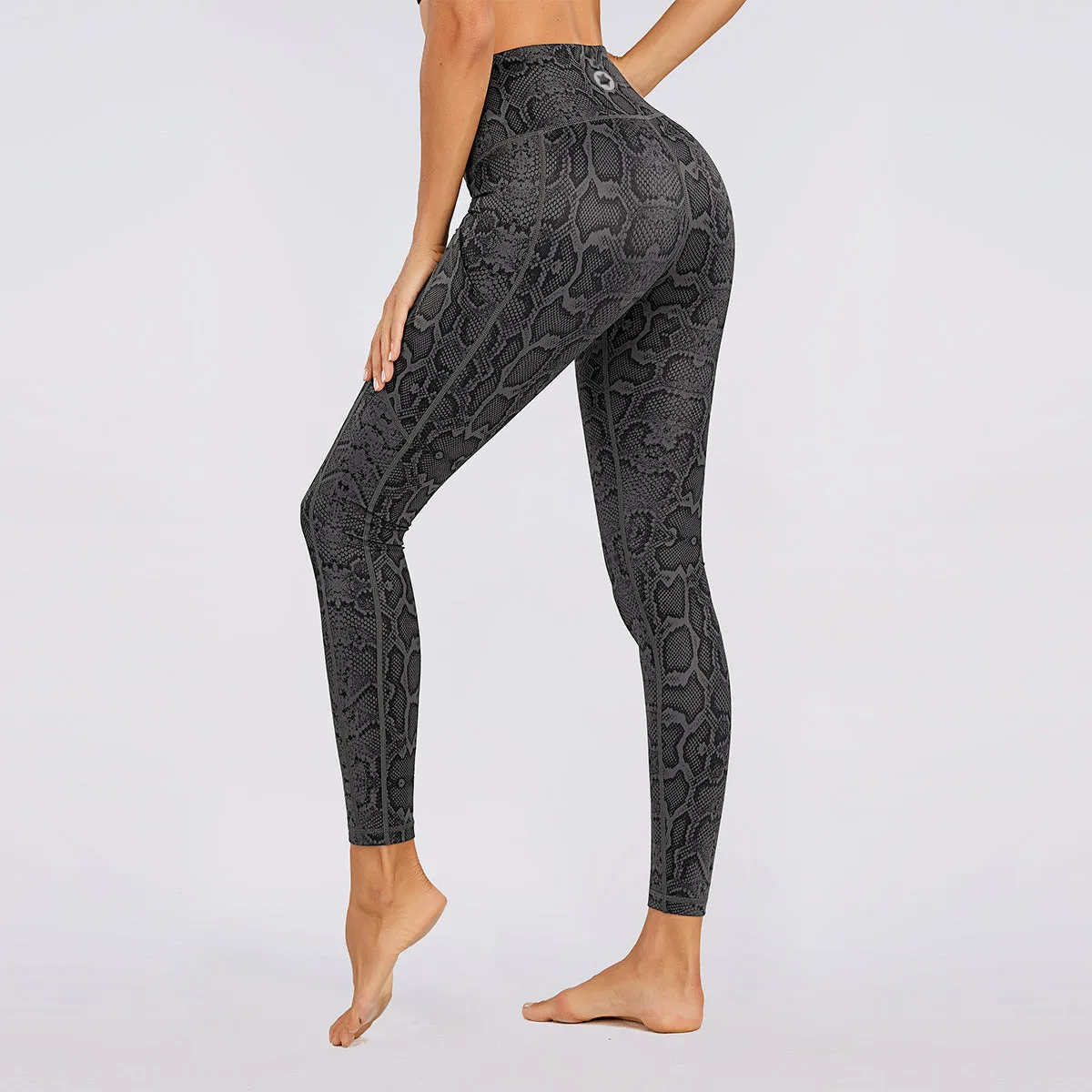 Women's Nabtos® Performance Activewear Yoga High-Waisted Leggings-Snake